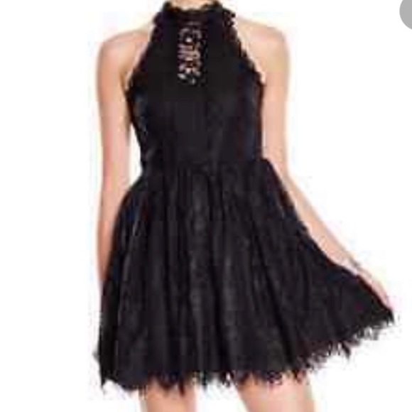 Free People Verushka Lace Mini Dress Black Size 8 NWT - Picture 4 of 16